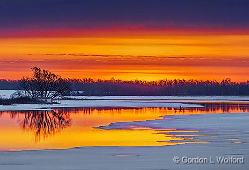 Thawing Rideau Canal Sunrise_34141-4.jpg - Photographed along the Rideau Canal Waterway near Smiths Falls, Ontario, Canada.